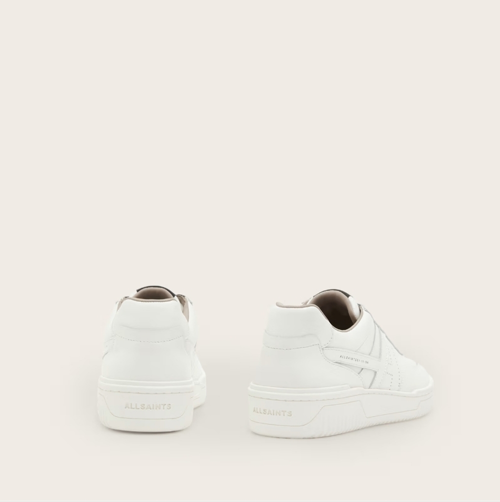 All Saints White Leather Women's Sneakers - Picture 6 of 13